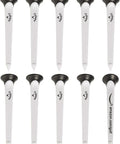 Par Tee Plastic Golf Tees For Distance And Low Spin With Rubber Cup Top Built To Last Durable Co Molded Construction 10 Pack White