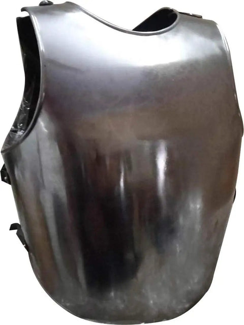 Rear view of Heavy Duty 16 Gauge Steel Armor Cuirass With Adjustable Leather Straps Muscle Plate Chest Armor