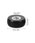 Upgrade Suitcase Game With 4 Sets Luggage Wheels Replacement Kit Silent Ball Bearings Smooth Glide No Whines Easy DIY Fits Most Bags Fixes Broken Casters Zip Terminals Stress Free Sweet Ride Zero Squeaks Keep Rolling Smooth black luggage wheel, 4.3cm x 1.8cm