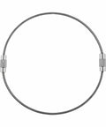 Single stainless steel wire key ring cable from 25-pack, 4.6 inch loop for travel luggage tags, keys, dog tags, heavy-duty braided wire.