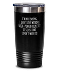 Black 20 oz Funny High Power Rocketry Tumbler With Lid, stainless steel, with a witty quote printed on the front.