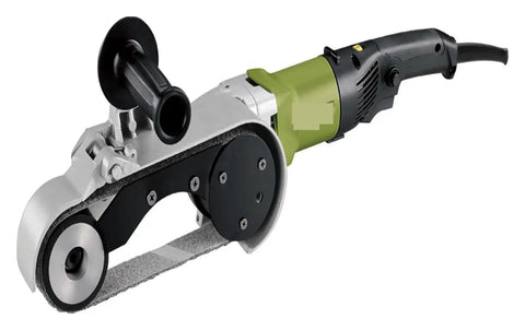 Heavy Duty Electric Belt Sander For Metal Pipes And Tubes Knock Out Gnarly Rust Weld Scars Burrs Fast Leverages Circular Motion.