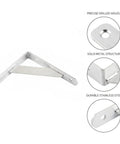 Stainless Steel L Shaped Wall Bracket Heavy Duty Shelf Support For Garage Kitchen And Bathroom Storage Organization Ultra Rugged