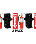 Tough As Nails 2 Pack 5 LB ABC Fire Extinguisher With Heavy Duty Wall Brackets And Bright Signage for safety gear.