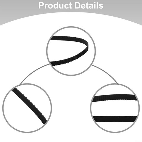 Main Drive Belt Replacement For ZT410 ZT420 Printers 300Dpi 600Dpi Compatible With 79867M 20005 Heavy Duty Durability Easy Install For Smooth Operation And Long Lasting Printer Performance black rubber drive belt close-up