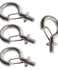 Heavy Duty Stainless Steel M8 And M10 Storage Hooks 4 Pack Rustproof S Clasps for hanging gym gear and patio items.