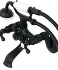 Clawfoot Tub Faucet With 6 Inch Adjustable Center In Oil Rubbed Bronze Wall Mount 2 Hole Installation Ceramic Disc Cartridge Drip Free