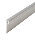 Aluminum J Channel for One Sixteenth Inch Panels Cap Moulding 72 Inch Long Pro Pack 10 Pieces 60 Feet Total Mill Finish 6063 T5 Rust Resistant for Framing Signage Poster Boards and Acrylic, angled profile view