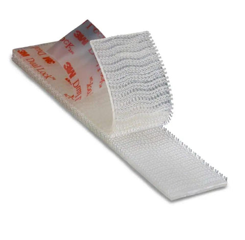 Heavy Duty Reclosable Fastener Tape With Clear Adhesive For Indoor Outdoor Mounting, Built Tough Interlocking Mushroom-Head Design