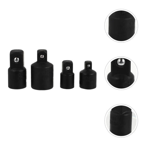 Premium Black Steel Ball Socket Converter Adapter Set With Heavy Duty Wrench Reducers And Professional Ratchet Tools For Serious Grip And Smooth Gear Shifts On Any Mechanical Job, black steel adapters