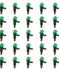 4 GPH Flag Dripper Emitter For Drip Irrigation One Quarter Inch And One Half Inch Tubing Dual Barbed Ends 25 Pack
