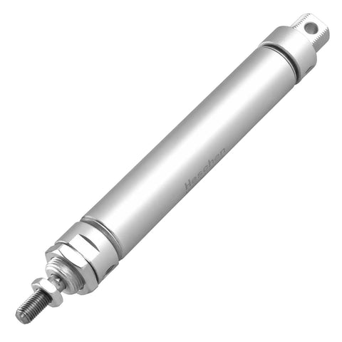 Slim Pneumatic Air Cylinder MAL 25-125, 25mm bore and 125mm stroke, PT 1/8 inch port, double acting, single rod, compact aluminum body.