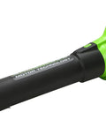 Side view of 40V Cordless Brushless Axial Leaf Blower Beasts Debris With 130 MPH Airspeed And 550 CFM Quiet Torque Boost Tool Only