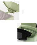 Close-up of Retro Green Coffee Machine For Home And Small Biz Cafes featuring durable green plastic shell and removable tray.
