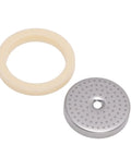 54mm Espresso Machine Shower Screen And Gasket Set For BES450 BES500 Top Notch Food Grade 304 Stainless Steel Dispersion Screen Silicone Seal Easy Replacement And Clean Brew Part, top view