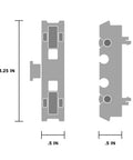 Heavy Duty Adjustable Window Roller Replacement With Slick Nylon Wheels For Vinyl Windows Lowkey Smooth Operation Easy Install Fixes Sticky Sash Top Shelf side view dimensions 3.25 in by 0.5 in.