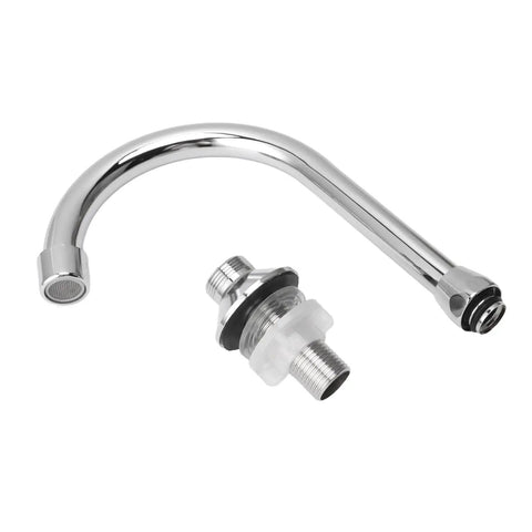 Fauitay Foot Pedal Faucet Hands Free Kitchen Faucet with Touchless Foot Control Valve for Standard Kitchen Sinks chrome spout and connector