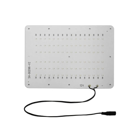96 LED array for 48W UV Resin Curing Light With 360 Degree Rotating Stand And Solar Turntable, front view