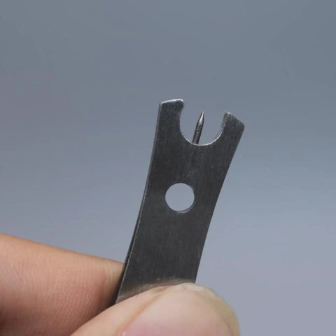 Close-up of 2 Pack Compact Stainless Steel Fishing Line Cutter Nippers showing hook eye pin detail.