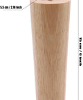 6 Inch Replacement Wood Furniture Legs Set Of 4 For Sofa Couch Table Cabinet Dresser Chair And Ottoman Mid Century Style Sturdy Hardwood Diy Repair And Home Makeovers shown with measurements