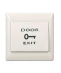 White indoor exit button part of Waterproof Metal RFID PIN Code Door Security Access Control System Kit With Push Bar Strike Lock 110V 240V.