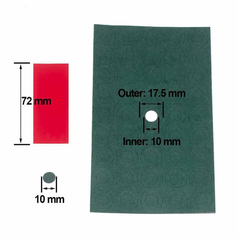 360 Piece 18650 Battery Sleeves And Flat PVC Heat Shrink Tubing Kit With Self Adhesive Insulator Rings Cyan For Safe Battery Insulation Quick Install And Durable PVC Wraps, 72mm sleeve, 10mm ring