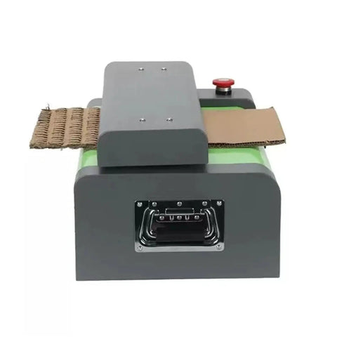 Cardboard Shredder Cutting Machine For Eco Packaging Turns Waste Cartons Into Cushion Mesh Or Strips Recyclable Box Cutter for corrugated cardboard, front view
