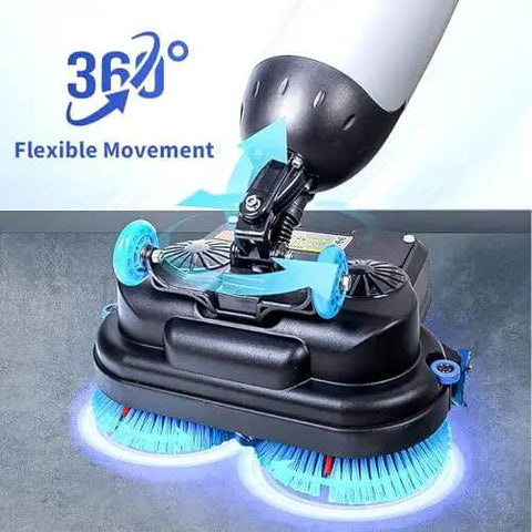 Lightweight 17 Inch Industrial Grade Commercial Floor Polisher With 240 RPM Buffer Dual Brush Heads showcasing 360° rotating head
