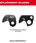 Heavy Duty Cordless Ratcheting Cable Cutter Kit Packs Serious Punch To Easily Rip Through 600 MCM Copper And 750 MCM Aluminum With Low Profile Jaws Built For Cramped Electrical Panels replacement blades displayed on a white background.