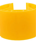 Built Different Yellow Column Protector Wrap For Warehouse Vertical Beam Support And Anti Collision Post Cover With Forklift Impact Shield For Grocery Store Safety Boss Level, detailed view.