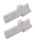 Jisader Two Pack Milk Carton Sealing Clips With Rotating Design For Boxed Drinks And Food Bags, durable white plastic, easy grip handles.