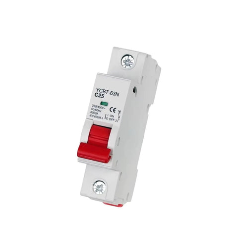 Easy Install C Curve 230/400V AC Miniature Circuit Breaker for DIN rail mounting, 1P, provides overload and short circuit protection