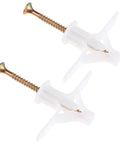 100 Piece Nylon Drywall Anchor Screw Kit with M8x38 aircraft type expansion screws for hollow wall fastening and self tapping.