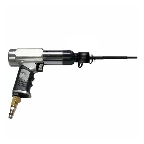 Premium Universal Valve Guide Punch Tool Kit For Family Rides Includes Eight Stamping Rods to Fix Engine Valves Like A Boss Durable And Reliable DIY Auto Repair Set That Handles Minor Malfunctions Easily Without Breaking The Bank. pneumatic valve guide punch tool with long rod, metal body, air inlet