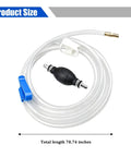 Heavy Duty Manual Car Gasoline Siphon Hose Pump With High Flow PVC Tube For Rapid Fuel And Water Transfer Portable Hand Pump components including a 78.74 inch clear tube.