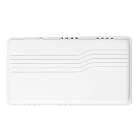 Two Melodies Wired Mechanical Doorbell Chime With Ding Dong Or Ding Melodies, White Plastic, Rectangular Front View