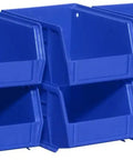 Stackable Plastic Storage Bins For Garage Pantry And Craft Organization 5 By 4 By 3 Inch Blue 6 Pack Space Saving Bins