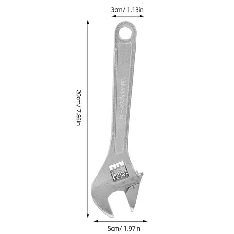Heavy Duty 8 Inch Adjustable Wrench With Ergonomic Comfort Grip, Extra Wide Jaw, High Carbon Steel For Industrial Use