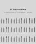 86 precision bits of 95 In 1 Mini Electric Screwdriver Kit With Rechargeable Cordless Power Handy Pocket Tool for repairs