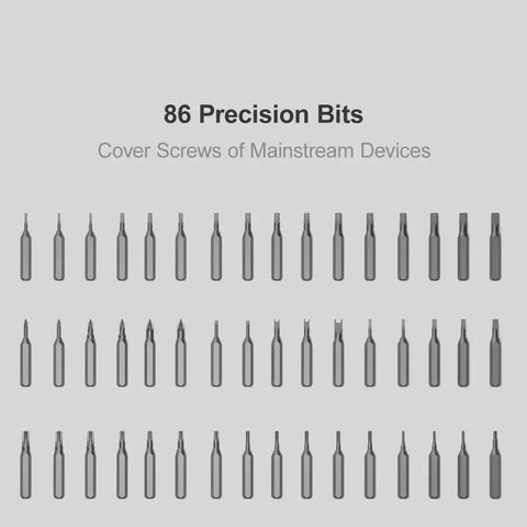 86 precision bits of 95 In 1 Mini Electric Screwdriver Kit With Rechargeable Cordless Power Handy Pocket Tool for repairs