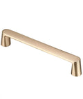 Brushed Brass Cabinet Pulls 7 Inch Length 6.3 Inch Center To Center Gold Handles For Cabinets And Dressers Ten Pack Easy One Screw Installation Durable Hardware Upgrade For Kitchen And Furniture, single handle view