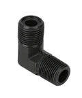 Heavy Duty Hydraulic Elbow Pipe Fitting For 90 Degree Connection Linking Inch To Metric Threads On Farm And Job Site Equipment With Reliable Secure Grip, black 1/2 in