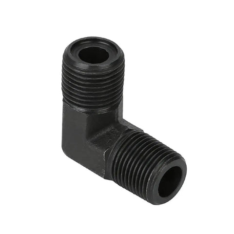 Heavy Duty Hydraulic Elbow Pipe Fitting For 90 Degree Connection Linking Inch To Metric Threads On Farm And Job Site Equipment With Reliable Secure Grip, black 1/2 in