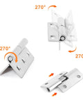 Stainless Steel Detachable Lift Off Hinge Set 270 Degree Black For Kitchen Cabinets Cupboards And Furniture Doors 2 Pack DIY Friendly