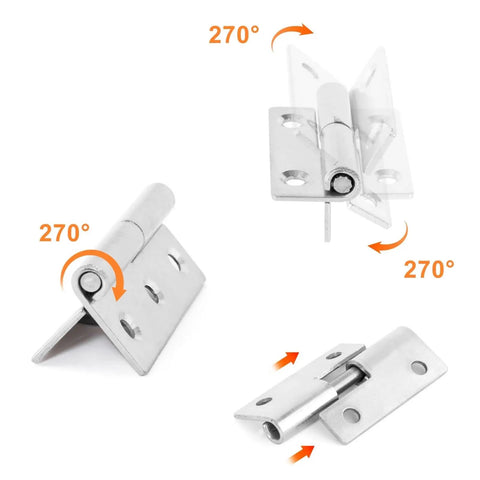 Stainless Steel Detachable Lift Off Hinge Set 270 Degree Black For Kitchen Cabinets Cupboards And Furniture Doors 2 Pack DIY Friendly