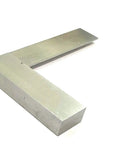 Machinist Try Square Set Of Four Sizes For Woodworking And Metalworking DIY Right Angle Measuring Tool, durable steel, close-up view.