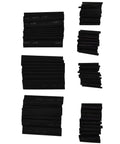 Ultimate 127 PCS Black Heat Shrink Tubing Kit With Durable PE Material And 2 To 1 Shrink Ratio Perfect For Electrical Insulation Repair Diy Projects And Industrial Use At Home Or Shop, assorted sizes