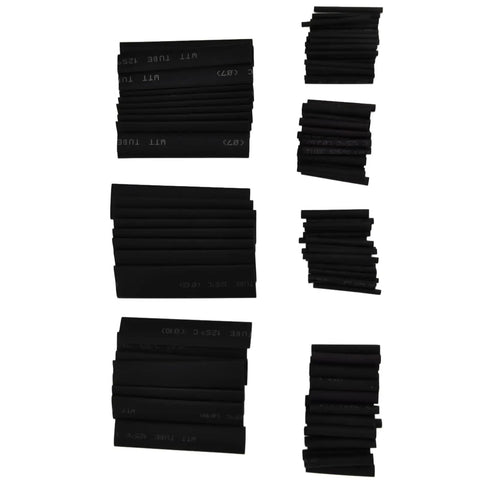 Ultimate 127 PCS Black Heat Shrink Tubing Kit With Durable PE Material And 2 To 1 Shrink Ratio Perfect For Electrical Insulation Repair Diy Projects And Industrial Use At Home Or Shop, assorted sizes
