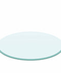 32 Inch Round Tempered Glass Lazy Susan Turntable Rock Solid Slick Beveled Edge Clear Tabletop Organizer with smooth surface