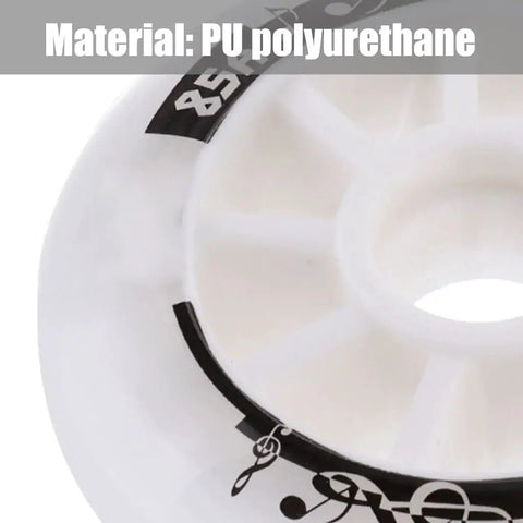Close-up of Durable Inline Skate Wheels 90mm And 110mm 85A Durometer PU material showing hub design.